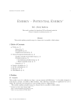 Energy Potential Energy