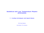 Statistical and Low Temperature Physics (PHYS393)