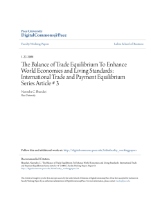 The Balance of Trade Equilibrium To Enhance World Economies