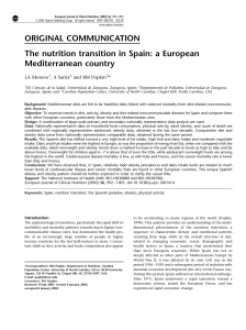 ORIGINAL COMMUNICATION The nutrition transition in Spain