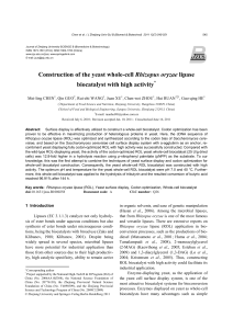 Construction of the yeast whole-cell Rhizopus oryzae lipase