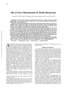 The J-Curve Phenomenon in Stroke Recurrence