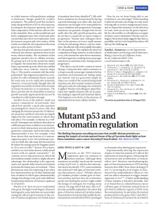 Mutant p53 and chromatin regulation