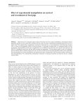 Effect of experimental manipulation on survival and recruitment of