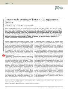 Genome-scale profiling of histone H3.3 replacement patterns