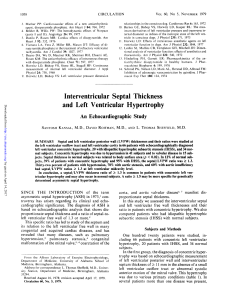 Interventricular Septal Thickness and Left Ventricular Hypertrophy