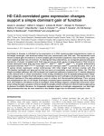 HD CAG-correlated gene expression changes support a simple