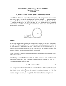 Group Problem Spring-Loop-the-Loop Solution