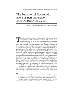 The Behavior of Household and Business Investment over the