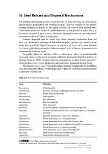 10 Seed Release and Dispersal Mechanisms