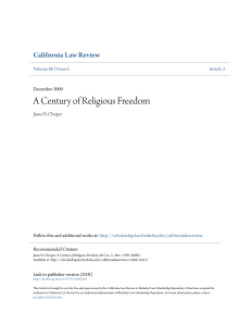 A Century of Religious Freedom
