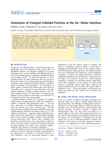 Interaction of Charged Colloidal Particles at the Air–Water Interface
