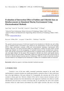 Evaluation of Interaction Effect of Sulfate and Chloride Ions on