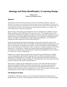 Ideology and Party Identification: A Learning Design