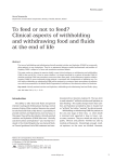 To feed or not to feed? Clinical aspects of withholding