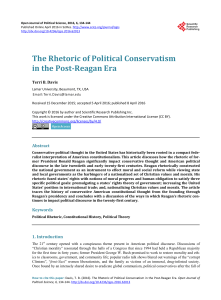 The Rhetoric of Political Conservatism in the Post