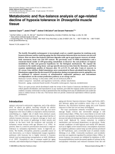 Metabolomic and flux‐balance analysis of age‐related decline of