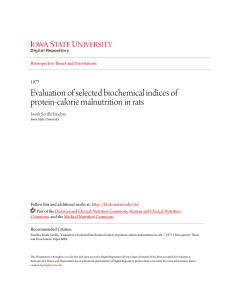 Evaluation of selected biochemical indices of protein