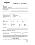 Respirator Fit Test Record Form