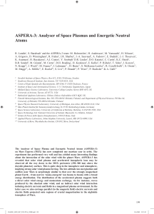 Mars Express - The Scientific Investigations: ASPERA-3