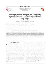 Iron Oxyhydroxide Aerogels and Xerogels by Hydrolysis of FeCl3 ∙ 6