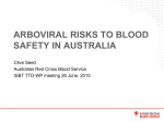 arboviral risks to blood safety in australia