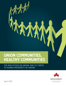 Union Communities, Healthy Communities