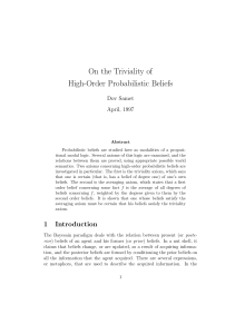 On the Triviality of High-Order Probabilistic Beliefs