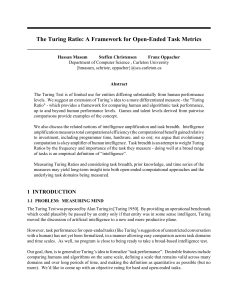 The Turing Ratio - Journal of Evolution and Technology