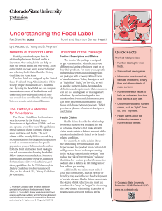 How to Read a Nutrition Labe