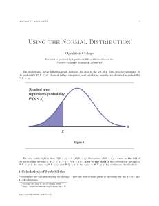 Using the Normal Distribution