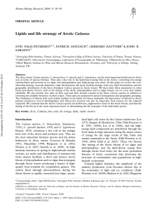 Lipids and life strategy of Arctic Calanus
