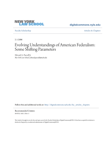 Evolving Understandings of American Federalism: Some Shifting