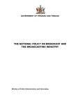 the national policy on broadcast and the broadcasting industry