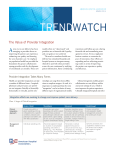 The Value of Provider Integration, TrendWatch