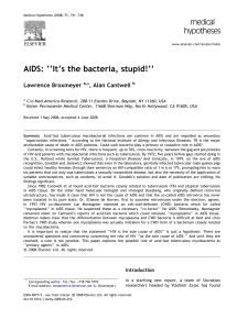 AIDS: “It`s the bacteria, stupid!”