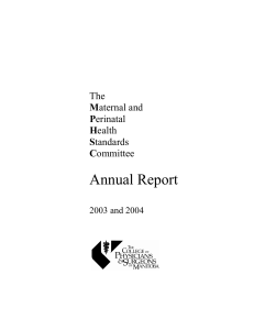 2003 and 2004 Annual Report - College of Physicians and