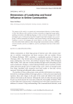 Dimensions of Leadership and Social Influence in Online