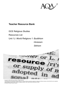 A-level Religious Studies Resource list Resource list: RSS09