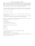 Math 121, Practice Questions for Final Note. The final test will be