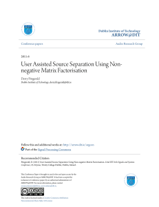 User Assisted Source Separation Using Non-negative