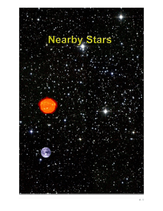 Nearby Stars - How far away is it