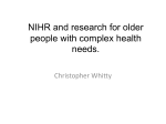 Complex Health Needs Workshop - Chris Whitty presentation