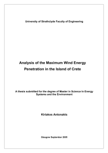 Analysis of the Maximum Wind Energy Penetration in the Island of