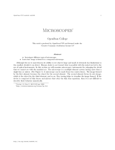 Microscopes - OpenStax CNX