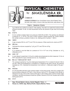 Gaseous state - Shailendra Kumar Chemistry