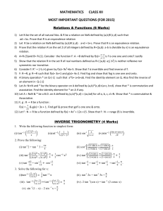 Most imp questions of Maths for class 12 2015