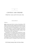 CONTEXT AND THEORY