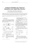 Analogical Modelling and Numerical Simulation of the Single