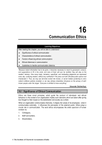 Communication Ethics - ICAI Knowledge Gateway